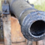 Cannon gun standing guard Cannon gun standing guard