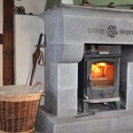 Fireplace in cottage